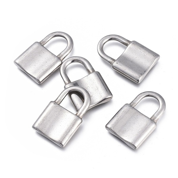 

PandaHall 304 Stainless Steel Pendants, Padlock, Stainless Steel Color, 31x20x4.5mm, Hole: 10x11mm 304 Stainless Steel Lock