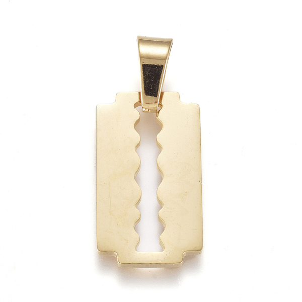

PandaHall 304 Stainless Steel Pendants, Large Hole Pendants, Rectangle, Golden, 20x11x1mm, Hole: 7mm 304 Stainless Steel Rectangle