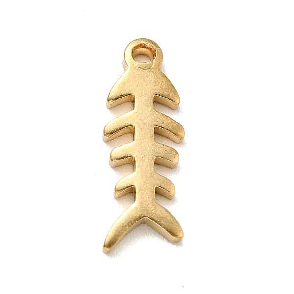 

PandaHall Brass Pendants, Fishbone, Golden, 15x5.5x1.5mm, Hole: 1.2mm Brass Fish