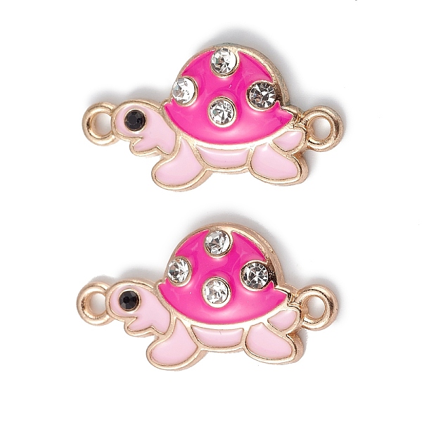 

PandaHall Alloy Enamel Connector Charms, Tortoise Links with Crystal Rhinestone, Light Gold, Cadmium Free & Nickel Free & Lead Free, Deep..., Clear
