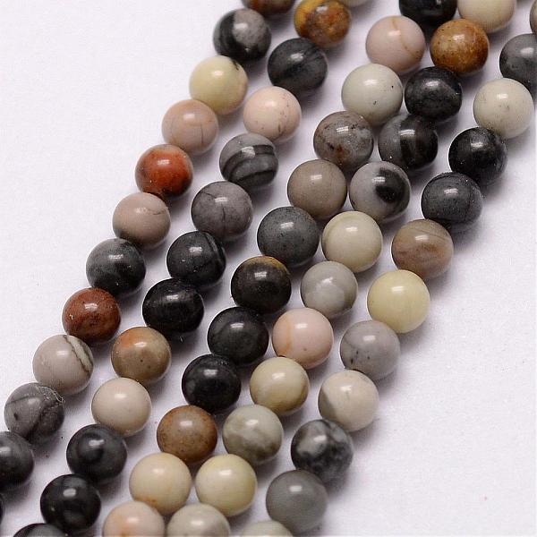 

PandaHall Natural Polychrome Jasper/Picasso Stone/Picasso Jasper Bead Strands, Round, 3~3.5mm, Hole: 0.7mm, about 115~125pcs/strand, 16 inch...