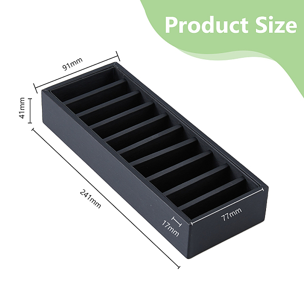 10-Slot PU Leather Bracelet Organizer Trays