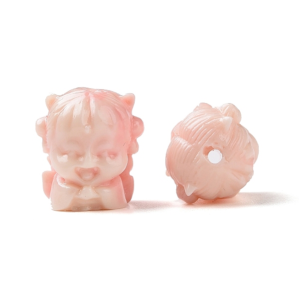

PandaHall Opaque Epoxy Resin Beads, Baby, Pink, 14.5x13x11mm, Hole: 1.4mm Resin Human Pink