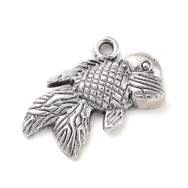 

PandaHall Tibetan Style Alloy Pendants, Fish Charm, Antique Silver, 13x21.5x4mm, Hole: 1.6mm, about 318pcs/500g Alloy Fish