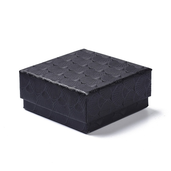 

PandaHall Paper Jewelry Set Boxes, with Black Sponge, for Necklaces and Earring, Square, Black, 7.5x7.5x3.6cm Paper Square Black