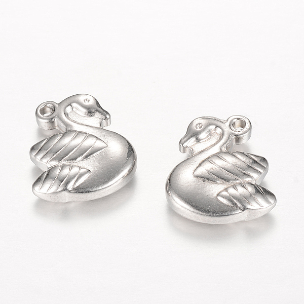 

PandaHall 304 Stainless Steel Pendants, Swan, Stainless Steel Color, 14x13x4mm, Hole: 1.5mm 304 Stainless Steel Duck