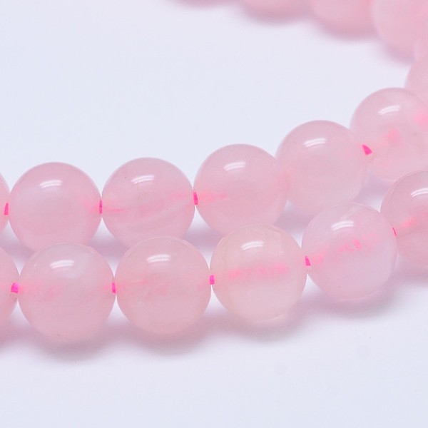 

PandaHall Natural Madagascar Rose Quartz Beads Strads, Grade A, Round, 6mm, Hole: 0.8mm, about 60~63pcs/strand, 15~16 inch Rose Quartz Round..., Pink