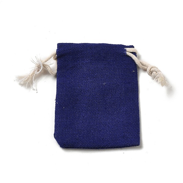 

PandaHall Rectangle Cloth Packing Pouches, Drawstring Bags, Dark Blue, 8.6x7x0.5cm Cloth Rectangle