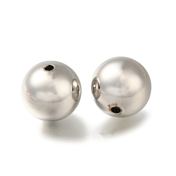 

PandaHall Rack Plating Brass Beads, Long-Lasting Plated, Lead Free & Cadmium Free, Round, Platinum, 12mm, Hole: 1.8mm Brass Round