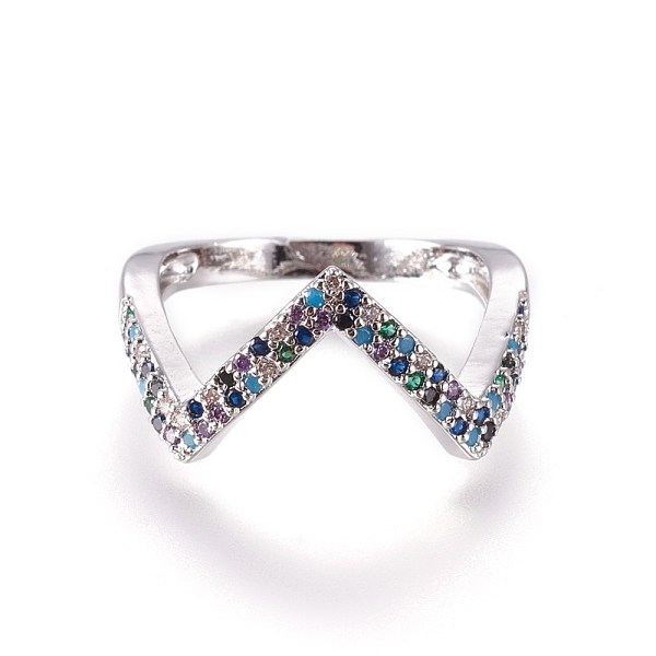 

PandaHall Adjustable Brass Micro Pave Cubic Zirconia Finger Rings, Platinum, Size: 7, 17mm Brass+Cubic Zirconia