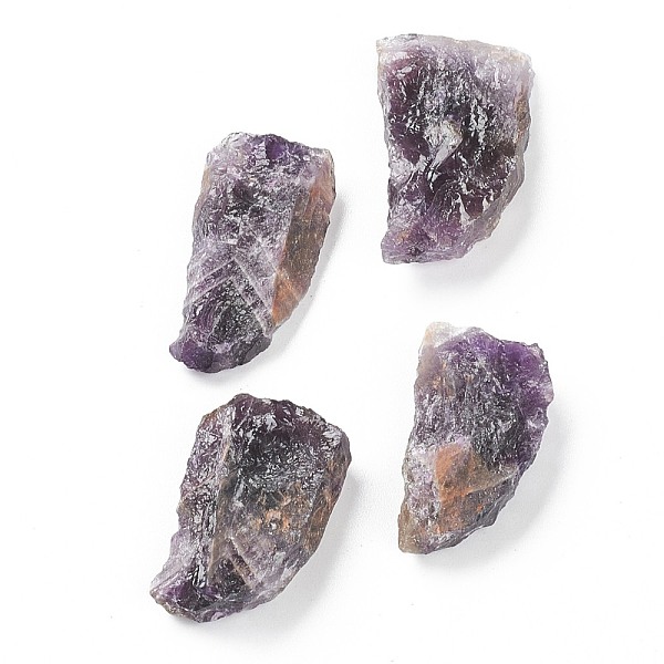 

PandaHall Rough Raw Natural Amethyst Beads, No Hole/Undrilled, Knife, 32~37x19~23x9~12mm Amethyst Others