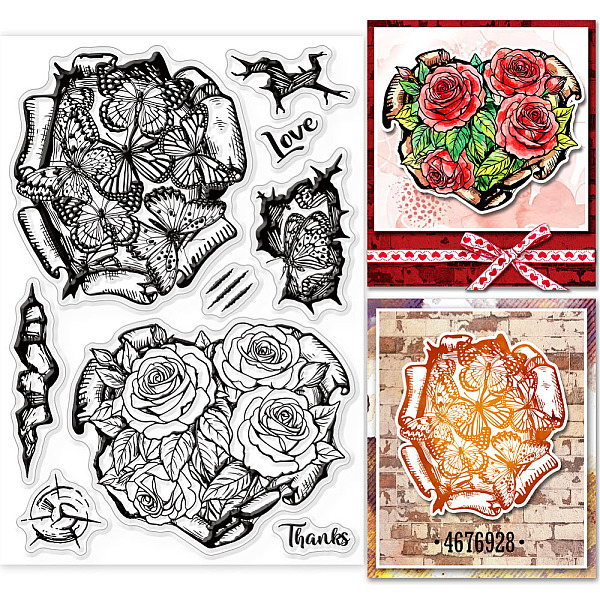 

PandaHall Custom PVC Plastic Clear Stamps, for DIY Scrapbooking, Photo Album Decorative, Cards Making, Butterfly, 160x110x3mm Plastic...
