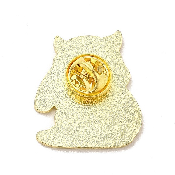 

PandaHall Plague Doctor Enamel Pin, Golden Alloy Animal Brooch for Clothes Backpack, Raccoon Pattern, 30x25x1.5mm Alloy+Enamel Raccoon