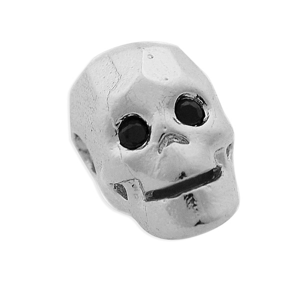 

PandaHall Brass Micro Pave Cubic Zirconia Beads, Skull, Platinum, 9x9.5x7.5mm, Hole: 2mm, 3pcs/bag Brass+Cubic Zirconia Skull Black