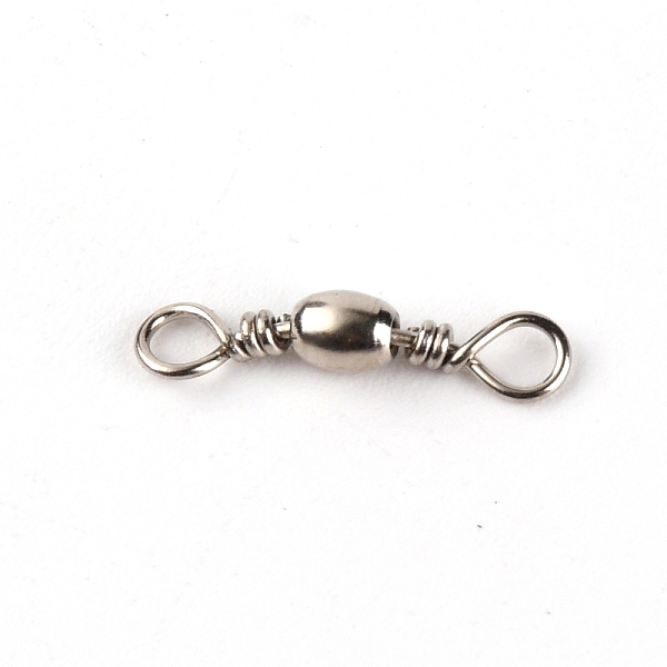 

PandaHall Brass Fishing Rolling Bearing Connector, Rolling Barrel Fishing, Fishing Swivels Tackle Accessories, Platinum, 10.98x4x3mm, Hole...