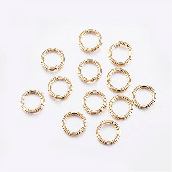 

PandaHall 304 Stainless Steel Open Jump Rings, Real 24K Gold Plated, 18 Gauge, 5x1mm, Inner Diameter: 3mm 304 Stainless Steel