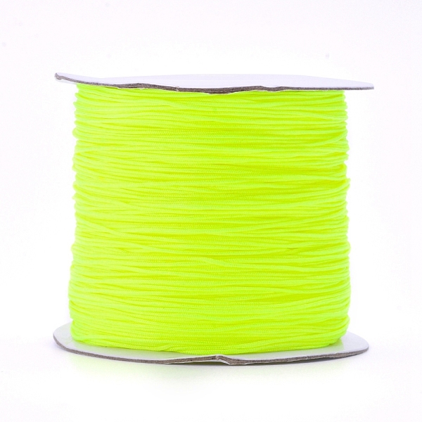 

PandaHall Nylon Thread, Nylon Jewelry Cord for Custom Woven Jewelry Making, Green Yellow, 0.6mm, about 142.16 yards(130m)/roll Nylon Green