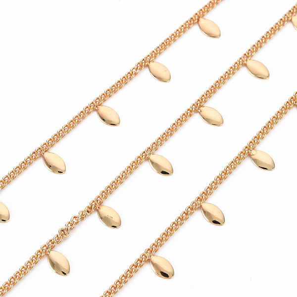 

PandaHall Handmade Brass Curb Chains, Soldered, with Spool, Oval, Real 18K Gold Plated, 2x1.5x0.3mm, about 16.4 Feet(5m)/roll Brass