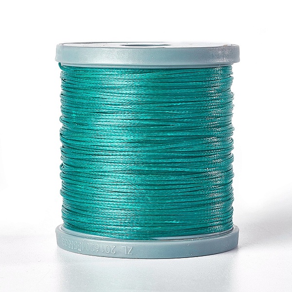 

PandaHall Waxed Polyester Cord, Micro Macrame Cord, Bracelets Making Cord, for Leather Projects, Handcraft, Bookbinding, Flat, Teal..., Cyan