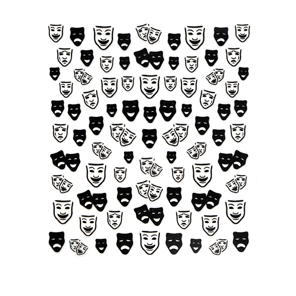

PandaHall 3D Black Transfer Stickers Decals, Self Adhesive, DIY Nail Tips Decorations Tip Slider Accessory, Clown Pattern, 90x77mm Paper...