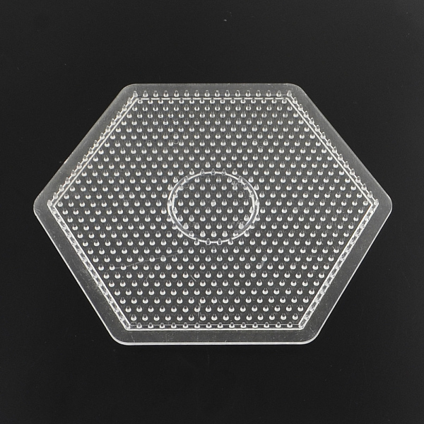 

PandaHall Hexagon ABC Plastic Pegboards used for 5x5mm DIY Fuse Beads, Clear, 146x166x5mm Plastic Hexagon Clear