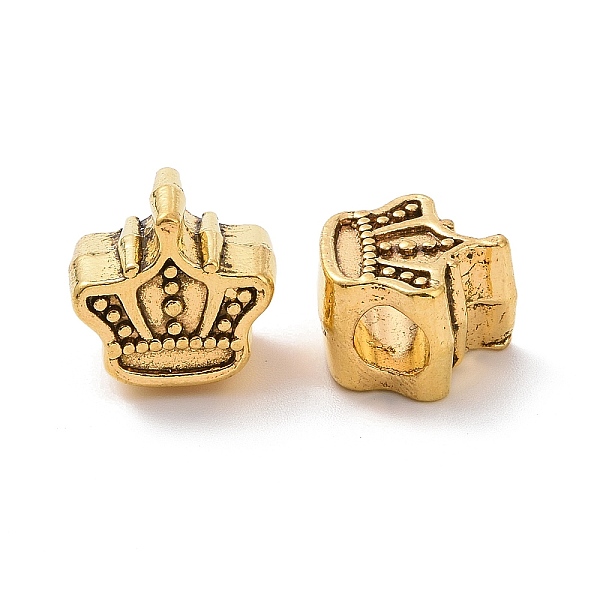 

PandaHall Tibetan Style Alloy European Beads, Large Hole Beads, Crown, Antique Golden, 12x13x8mm, Hole: 4.1mm, about 334pcs/1000g Alloy...