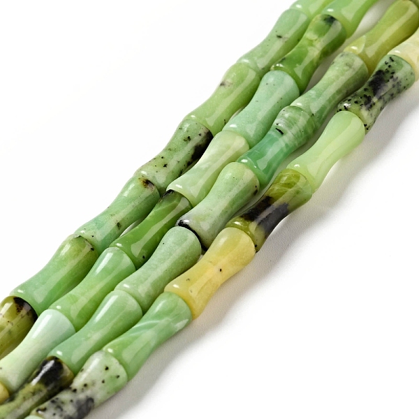 

PandaHall Natural Chrysoprase Beads Strands, Column, 5~5.5x13mm, Hole: 1mm, about 31pcs/strand, 15.94~16.02''(40.5~40.7cm) Serpentine Column