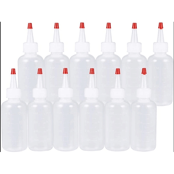 

PandaHall Plastic Graduated Squeeze Bottles, with Red Tip Cap, Sturdy Squirt Bottle for Ketchup, Sauces, Syrup, Dressings, Arts & Crafts..., White
