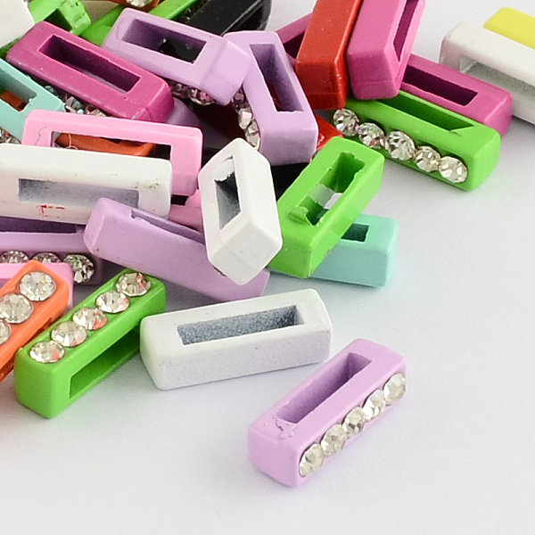 

PandaHall Mixed Color Zinc Alloy Grade A Rhinestone Letter Slide Charms, Letter.I, 13x3.5x4.5mm, Hole: 8x1.5mm Alloy+Rhinestone Letter I..., Clear