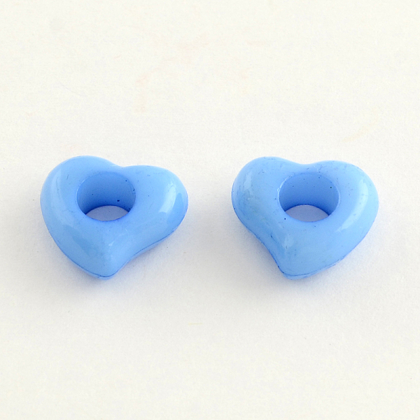 

PandaHall Opaque Acrylic European Beads, Large Hole Heart Beads, Mixed Color, 11.5x12.5x5mm, Hole: 5mm, about 1515pcs/500g Acrylic Heart..., Multicolor