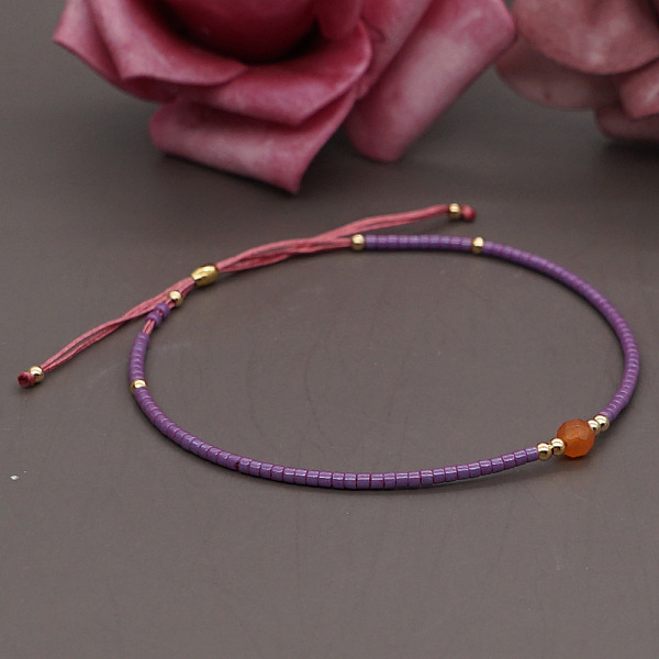 

PandaHall Bohemian Style Colorful Beaded Lucky Stone Couple Bracelet for Women
