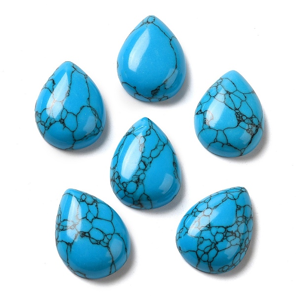 

PandaHall Synthetic Turquoise Cabochons, Teardrop, 20x15x6mm Synthetic Turquoise Teardrop