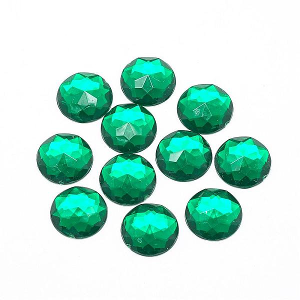 

PandaHall Acrylic Rhinestone Flat Back Cabochons, Faceted, Bottom Silver Plated, Half Round/Dome, Dark Green, 25x5.5mm Acrylic Rhinestone...