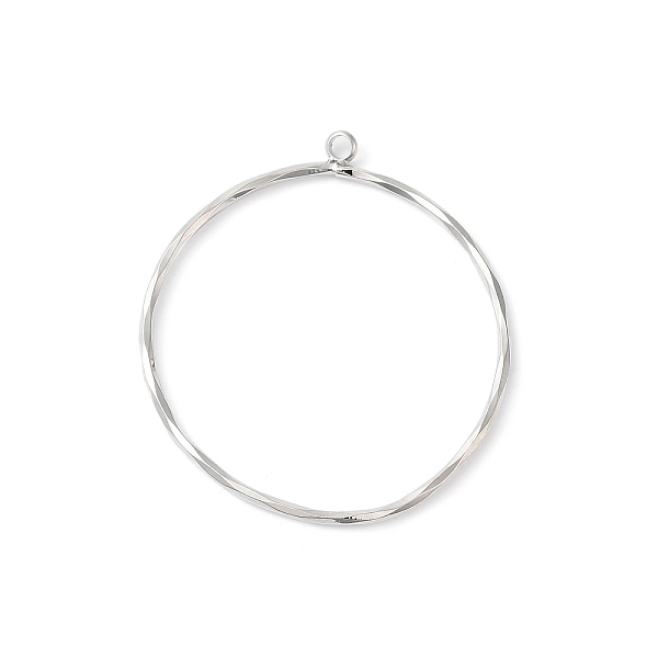 

PandaHall Brass Open Back Bezel Pendants, Nickel Free, for DIY UV Resin, Ring, Real Platinum Plated, 35x32x1.5mm, Hole: 1.8mm Brass Ring