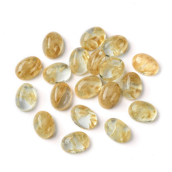 

PandaHall Synthetic Jade Cabochons, Oval, 8~8.5x6~6.5x2.5~3.5mm Jade Oval
