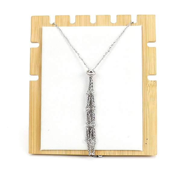 

PandaHall Stainless Steel Macrame Pouch Braided Gemstone Holder Pendant Necklace Making, Stainless Steel Color, 19.69 inch(50cm) Stainless...