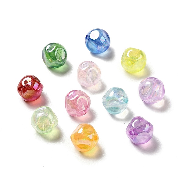 

PandaHall Transparent Acrylic Beads, AB Color Plated, Irregular Round, Mixed Color, 17.5x17.5mm, Hole: 3mm, about 167pcs/500g Acrylic Round..., Multicolor