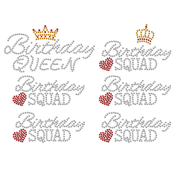 PandaHall SUPERDANT Iron On Rhinestone Stickers Hotfix Transfer Decal Birthday Queen Squad Clear Bling Patch Clothing Repair Applique for...