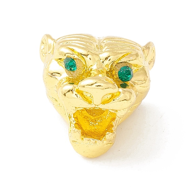 

PandaHall Rack Plating Brass Cubic Zirconia Beads, Long-Lasting Plated, Real 18K Gold Plated, Tiger, Green, 13.5x14x15mm, Hole: 3.5mm...