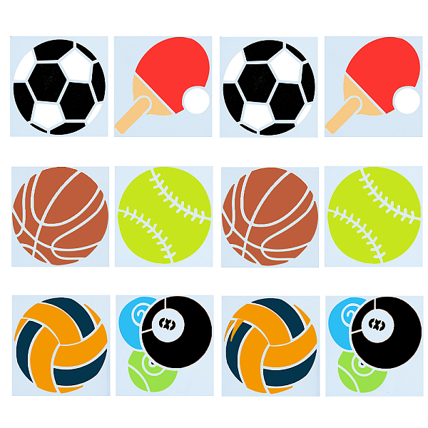 

PandaHall 6Pcs 6 Styles PET Plastic Drawing Painting Stencils Templates, Rectangle with Sports Ball Pattern, Sports Themed Pattern...