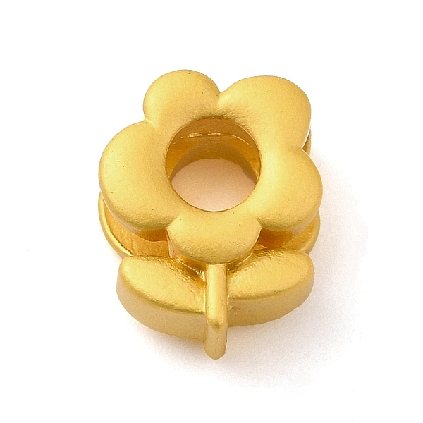 

PandaHall Zinc Alloy Beads, Matte Gold Color, Flower, 12.5x11x6.5mm, Hole: 4x6mm Alloy Flower