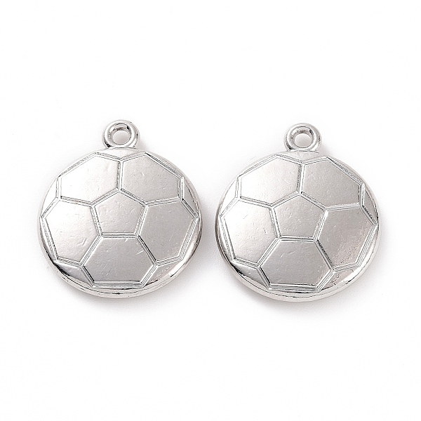 

PandaHall Rack Plating Alloy Pendants, Cadmium Free & Lead Free & Nickle Free, Silver, Football Pattern, 21.5x18.5x3.5mm, Hole: 1.6mm Alloy...