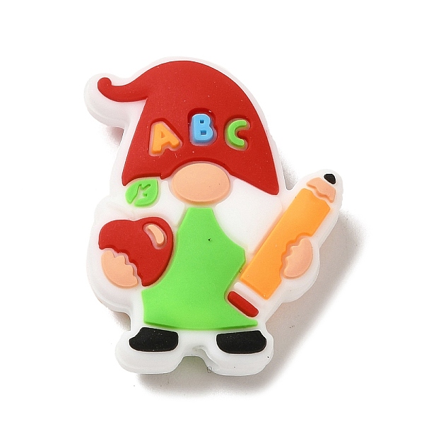 

PandaHall Gnome Food Grade Eco-Friendly Silicone Focal Beads, Silicone Teething Beads, Lime, 29.5x23.5x8.5mm, Hole: 2.5mm Silicone Gnome..., Green