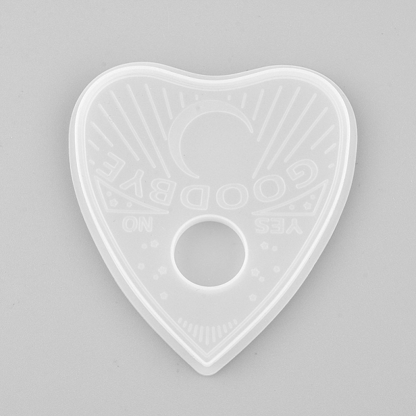 

PandaHall Talking Board Planchette Silicone Molds, Resin Casting Pendant Molds, For UV Resin, Epoxy Resin Jewelry Making, White, 92x83x6mm...