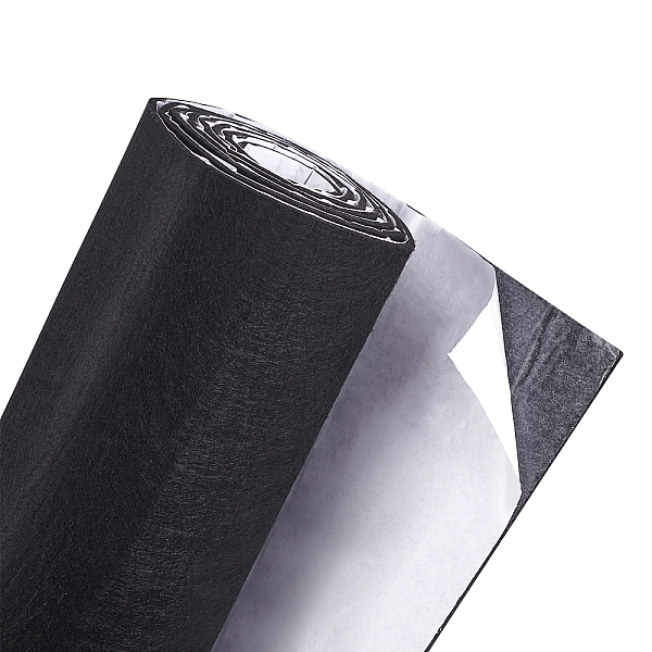 PandaHall BENECREAT Black Self-Adhesive Felt Fabric 11.8" x 78.7" Shelf Liner for DIY Costume Making and Jewelry Drawer Box Fabric Peel...
