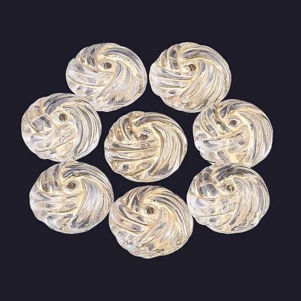 

PandaHall Plating Acrylic Beads, Metal Enlaced, Flat Round, Clear, 13x7mm, Hole: 1mm, about 600pcs/500g Acrylic Flat Round Clear
