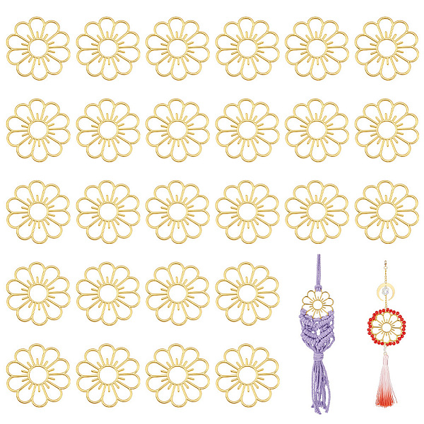 

PandaHall OLYCRAFT 30Pcs Small Flower Dream Catcher Frame Gold Floral Frame Small Dream Catcher Frame Alloy Flower Macrame Frame Pendants...
