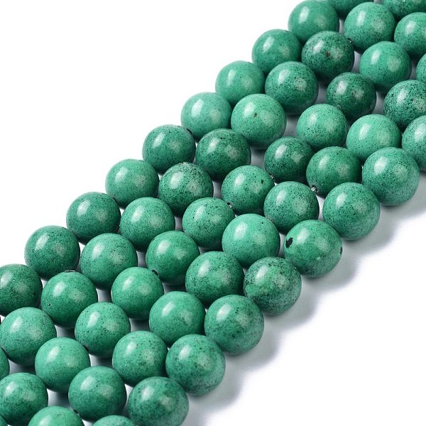 

PandaHall Natural Howlite Beads Strands, Dyed & Heated, Round, 12mm, Hole: 1.4mm, about 32pcs/strand, 15.16 inch(38.5cm) Howlite Round