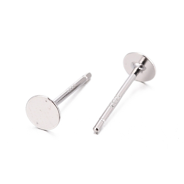 925 Accesorio Para Pendientes De Plata De Ley Chapada En Rodio Antideslustre