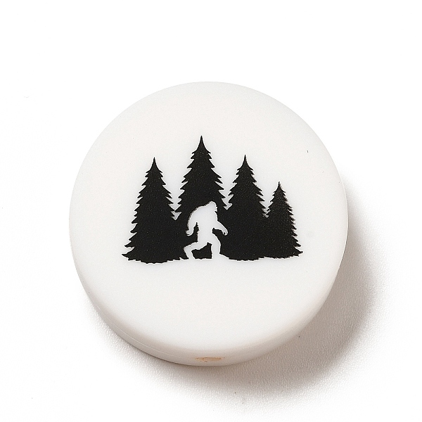 

PandaHall Food Grade Eco-Friendly Silicone Focal Beads, Chewing Beads For Teethers, DIY Nursing Necklaces Making, White Flat Round, Mountain...